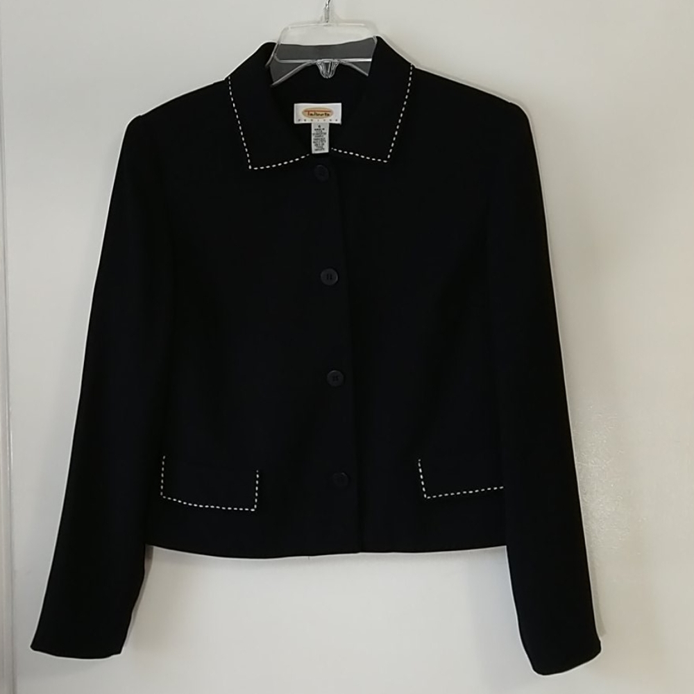 Talbots Black Lightweight Short Dress Jacket